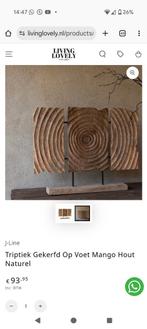 Mangohout deco 2 x, Ophalen of Verzenden, Zo goed als nieuw