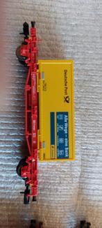 Nlk 0711 FLEISCHMANN DEUTSCHE POST CONTAINER WAGON 1/160, Gelijkstroom, Fleischmann, Wagon, Ophalen of Verzenden