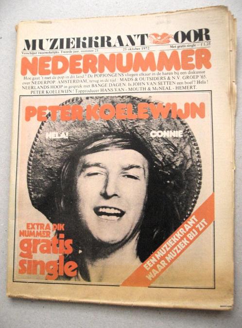 Muziekkrant Oor 1972 nr. 21, Nederpop nummer, Boeken, Tijdschriften en Kranten, Gelezen, Muziek, Film of Tv, Ophalen of Verzenden