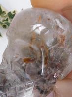 Lodoliet/ garden kwarts skull b-kneusje, Verzamelen, Mineralen en Fossielen, Ophalen of Verzenden, Mineraal