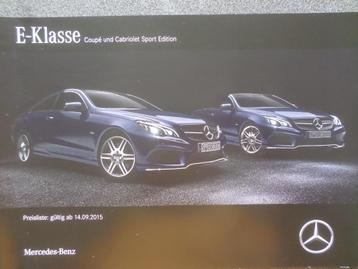 Mercedes E Coupe & Cabrio Sport Edition Brochure beschikbaar voor biedingen