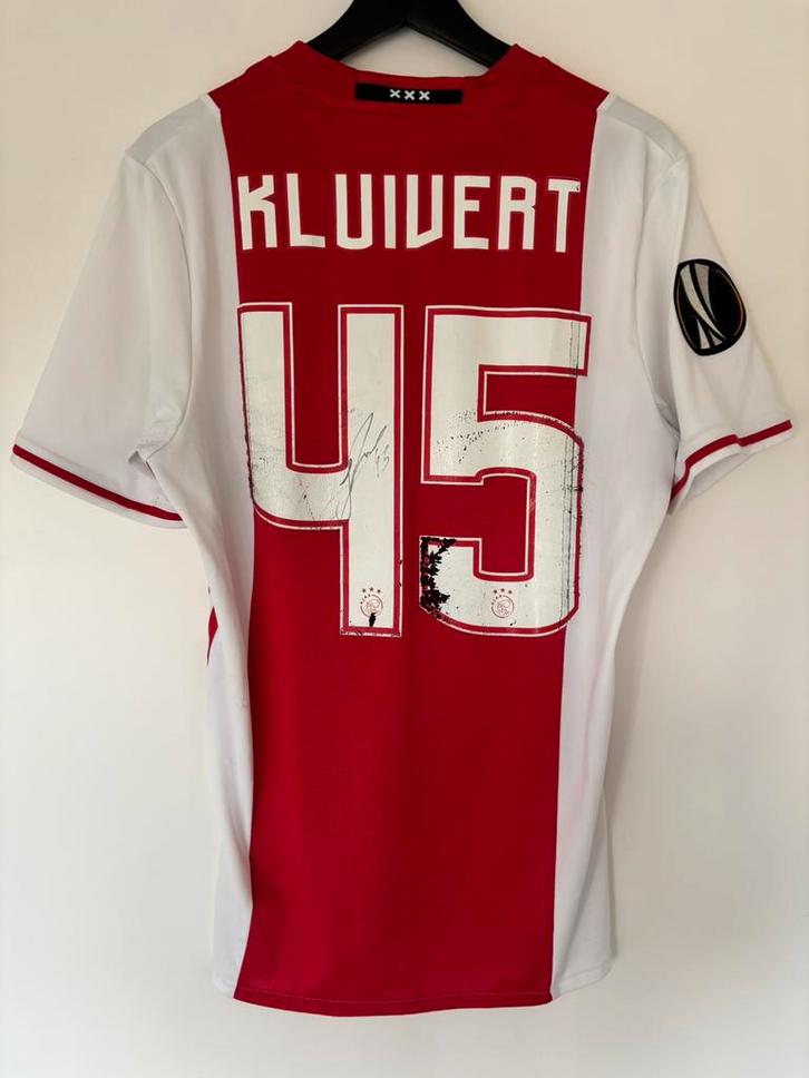 Ajax thuis 2016 maar M kluivert gesigneerd met video bewijs, Verzamelen, Sportartikelen en Voetbal, Zo goed als nieuw, Shirt, Ajax