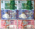 Nederland Gulden biljetten Totaal 80 Gulden, Postzegels en Munten, Bankbiljetten | Nederland, Ophalen of Verzenden, 25 gulden