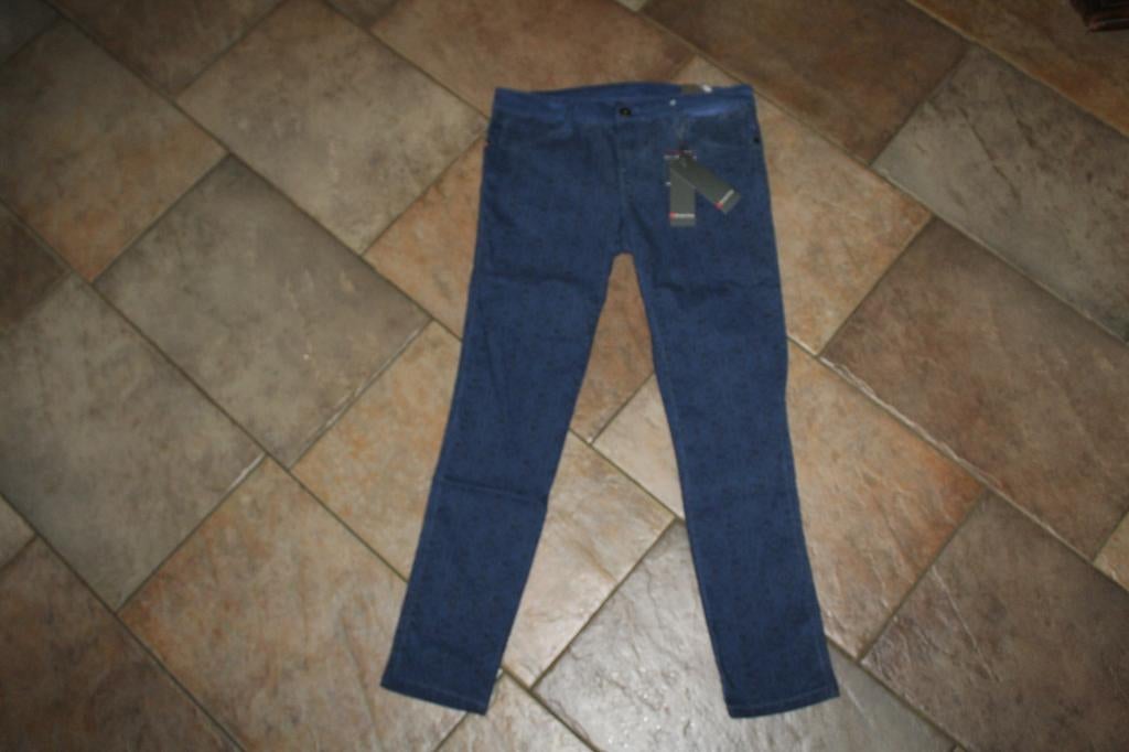 Street One Morris blauw/print stretch broek mt 44/32 KOOPJE, Kleding | Dames, Blauw, ., Nieuw, Ophalen of Verzenden