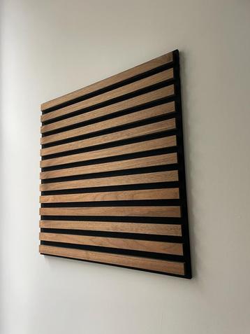 3x akoestisch wandpaneel / lattenwand vierkant beschikbaar voor biedingen