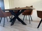 Eiken eethoektafel zgan gekocht bin sanders, Zo goed als nieuw, Vijf personen of meer, Rechthoekig, 50 tot 100 cm
