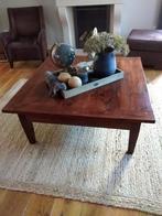 Vierkanten houten salontafel. 110cm x110cm, Ophalen, Zo goed als nieuw, Minder dan 50 cm, 100 tot 150 cm