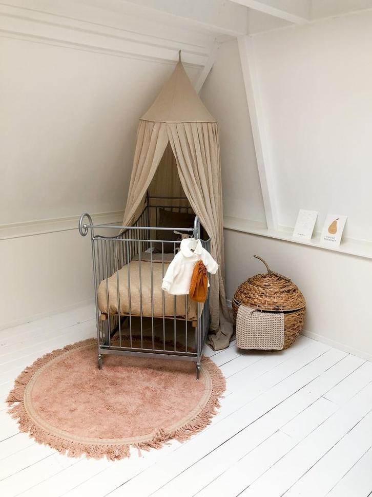 Prachtig brocante gietijzeren ledikant incl. matrasje, Kinderen en Baby's, Babywiegjes en Ledikanten, Zo goed als nieuw, Ledikant