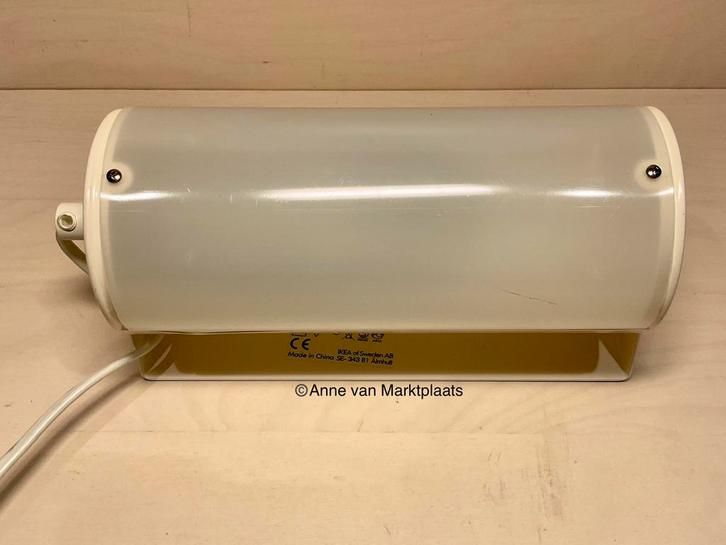 Ikea Smyg bedlamp V1013 wit in zeer nette staat, Huis en Inrichting, Lampen | Wandlampen, Gebruikt, Kunststof, Metaal, Ophalen of Verzenden