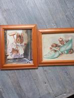 2x Beatrix Potter schilderij., Minder dan 50 cm, Gebruikt, Ophalen of Verzenden, Schilderij