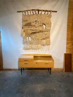 Jaren 60 beuken sideboard  met lade en klepkast., Huis en Inrichting, Kasten | Wandmeubels, Ophalen of Verzenden, Zo goed als nieuw
