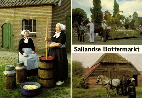 Sallandse Bottermarkt - Raalte - 3 afb - ongelopen, Verzamelen, Ansichtkaarten | Nederland, Ongelopen, Overijssel, Ophalen of Verzenden