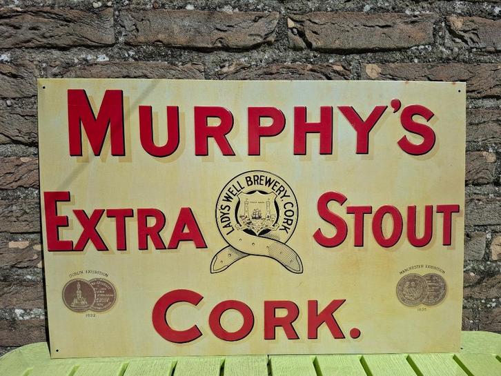 Groot Reclamebord Murphy Stout (bier) 60 x 40 cm, Verzamelen, Biermerken, Nieuw, Reclamebord, Plaat of Schild, Overige merken
