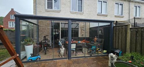 Aluminium overkapping met schuifwanden en led verlichting., Tuin en Terras, Overkappingen, Zo goed als nieuw, Veranda, Ophalen