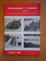 Machinefabriek Steketee - Prijlijst 1988, Ophalen of Verzenden, Zo goed als nieuw, Steketee