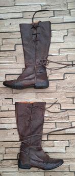RAGAZZI  Aparte Hoge Lederen Laarzen, maat 38, Kleding | Dames, Schoenen, Hoge laarzen, Bruin, Verzenden, Zo goed als nieuw