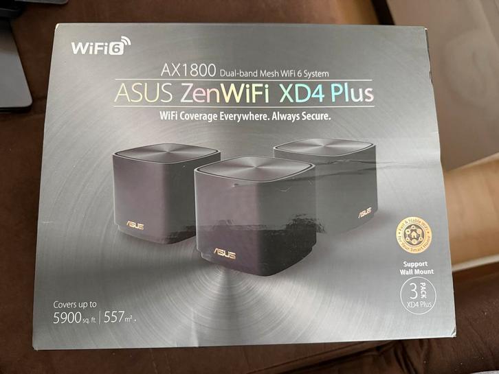ASUS ZenWiFi XD4 Plus (3-pack) | WiFi 6 mesh systeem, Computers en Software, Routers en Modems, Zo goed als nieuw, Router, Ophalen of Verzenden