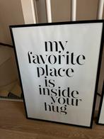 2x Prints met zwarte lijst, Ophalen of Verzenden, Zo goed als nieuw, Print, Minder dan 50 cm
