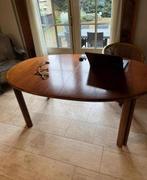 Vintage uitschuifbare Skövby eettafel, Huis en Inrichting, Ophalen of Verzenden, Zo goed als nieuw, Rechthoekig, 50 tot 100 cm