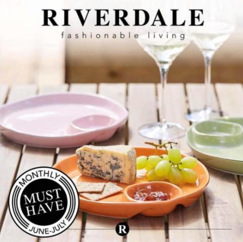 Nieuw: 6 Riverdale tapasborden,  verschillende kleuren, Huis en Inrichting, Keuken | Servies, Nieuw, Bord(en), Overige stijlen