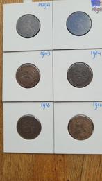2.5 cent 1894-1898-1903-1904-1916-1941 (6x), Postzegels en Munten, Ophalen of Verzenden, Koningin Wilhelmina, Overige waardes