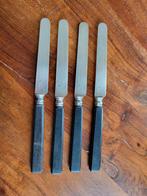 4 Zilveren Gavet 19e eeuw, Messen - 950, Ebbenhouten Heft, Ophalen of Verzenden