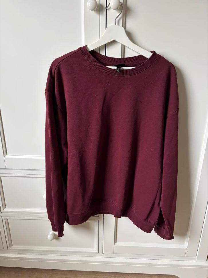 H&M Loose Fit Sweater – Bordeauxrood – Maat L, Kleding | Heren, Truien en Vesten, Gedragen, Maat 52/54 (L), Rood, Ophalen of Verzenden