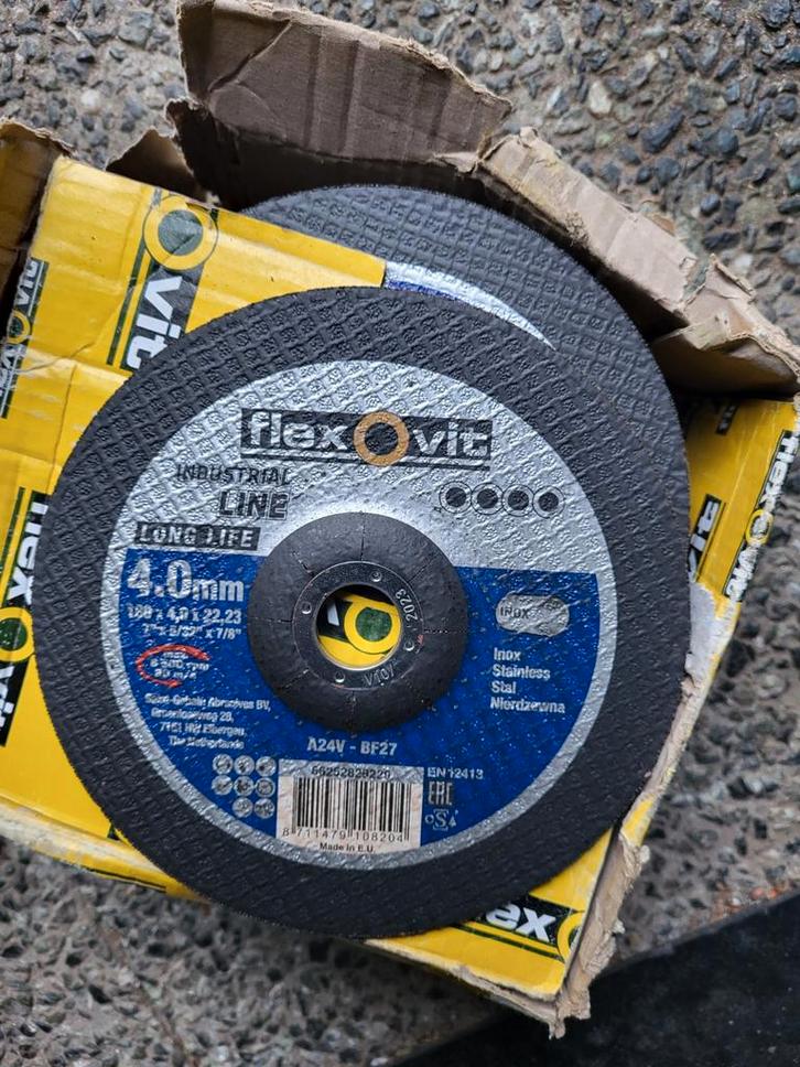 Flexovit Slijpschijven 20 stuk 180-4 dik.mm - Nieuw in doos, Doe-het-zelf en Verbouw, Gereedschap | Slijpmachines, Nieuw, Haakse handslijpmachine