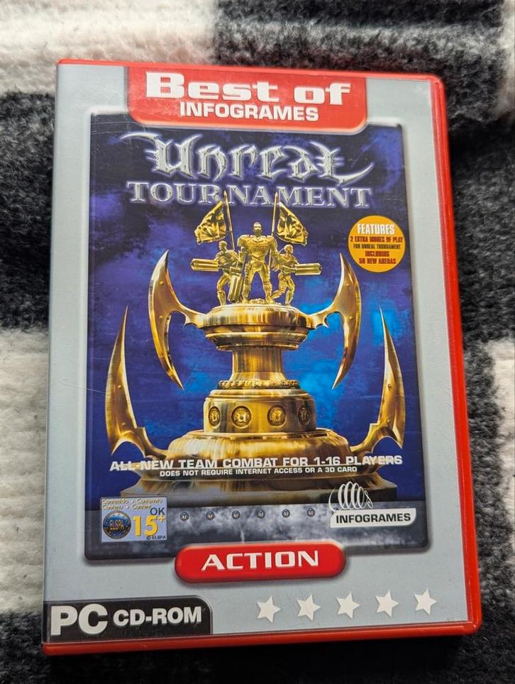 Best of Unreal Tournament 1999 compleet!!, Spelcomputers en Games, Games | Pc, Zo goed als nieuw, Shooter, 1 speler, Vanaf 16 jaar