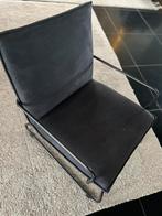 Loods5 fauteuil zwart industrieel grijs stoel, Ophalen of Verzenden, Zo goed als nieuw, 50 tot 75 cm