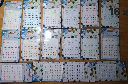 16 pakjes met plakparels, Hobby en Vrije tijd, Kaarten | Zelf maken, Zo goed als nieuw, Ophalen of Verzenden