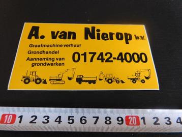 sticker Wateringen A. van Nierop bv 01742-4000 Grondwerken  beschikbaar voor biedingen