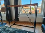 Industriële bartafel set met 2 krukken, Huis en Inrichting, Ophalen, 60 tot 90 cm, Zo goed als nieuw, In hoogte verstelbaar