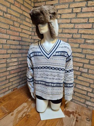 Mooie gebreide trui toffe print 100% katoen aztec vintage beschikbaar voor biedingen