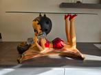 Betty Boop Glazen Salontafel - Uniek Design!, Ophalen, Betty Boop, Zo goed als nieuw, Beeldje of Figuurtje