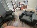 Leren fauteuils, Huis en Inrichting, Fauteuils, Ophalen, Gebruikt, 75 tot 100 cm, Leer