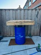 Sta tafel met bierkrat uitsparing, Huis en Inrichting, Ophalen, Zo goed als nieuw