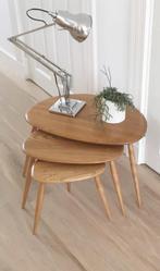 ercol nest of tables, Huis en Inrichting, Ophalen, Eikenhout, Minder dan 50 cm, 50 tot 100 cm