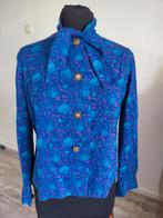 Vintage Blouse met Strik, Maat 38/40 (M), Paars, Ophalen of Verzenden, Vintage