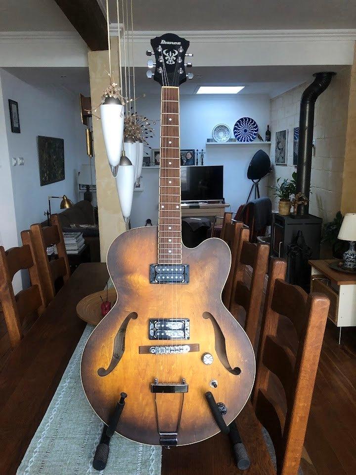 Ibanex AF 55 - TF  hollow body gitaar, Muziek en Instrumenten, Snaarinstrumenten | Gitaren | Elektrisch, Zo goed als nieuw, Hollow body