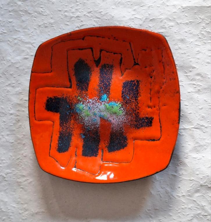 Richard Braun schaal vergelijkbaar met Hoogovens, eigen werk, Antiek en Kunst, Antiek | Emaille, Ophalen