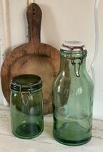 Brocante oude Frans weckpot L’ IDEALE 1 en 2 Liter, Ophalen of Verzenden
