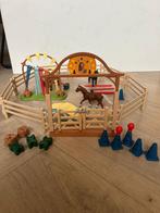 Schleich parcour, hekken en 3 paarden, Ophalen of Verzenden, Zo goed als nieuw