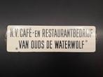 Emaille Reclamebord N.V. Café-en Restaurantbedrijf, Verzamelen, Merken en Reclamevoorwerpen, Ophalen of Verzenden, Reclamebord