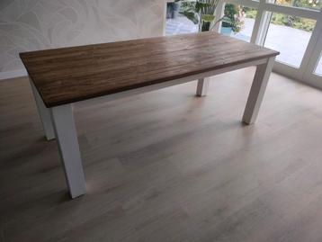 Modern landelijke houten eetkamer tafel wit  beschikbaar voor biedingen