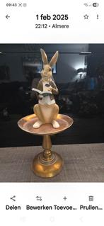 Lezende haas op sokkel - decoratief beeld, Ophalen of Verzenden, Nieuw