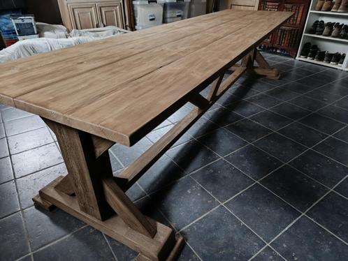 Mooie grote landelijke tuintafel, Tuin en Terras, Tuintafels, Gebruikt, Rechthoekig, Hout, Ophalen