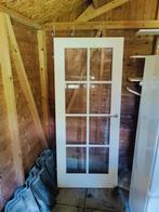 Houten Paneeldeur met Glas 201x83 Opdek, Doe-het-zelf en Verbouw, Deuren en Horren, Ophalen, Gebruikt, 80 tot 100 cm, Binnendeur