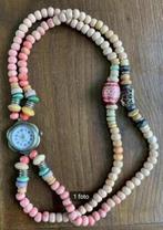 Horloge met gekleurde kralenarmband in 1; meisjeshorloge-arm, Ophalen of Verzenden, Zo goed als nieuw