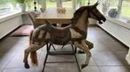Prachtig houten paard op metalen standaard / kermispaard, Antiek en Kunst, Ophalen
